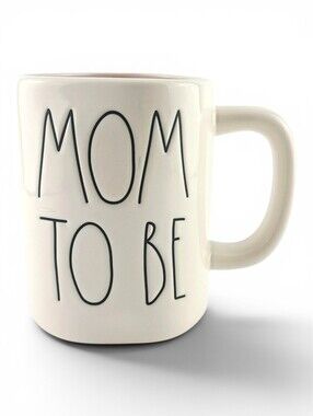 NWT Rae Dunn MOM TO BE Large Letter White Ceramic Artisan Mug